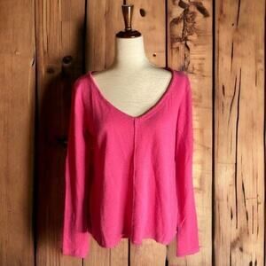 Diane von Furstenberg pink cashmere wool blend sweater v neck long sleeve‎ soft